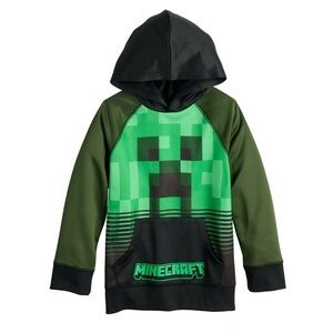 MINECRAFT By Jumping Beans Boys Medium | Unisex | Fleece Active Hoodie